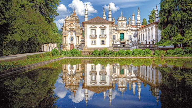 The exterior of the Mateus Palace and its exquisite gardens 